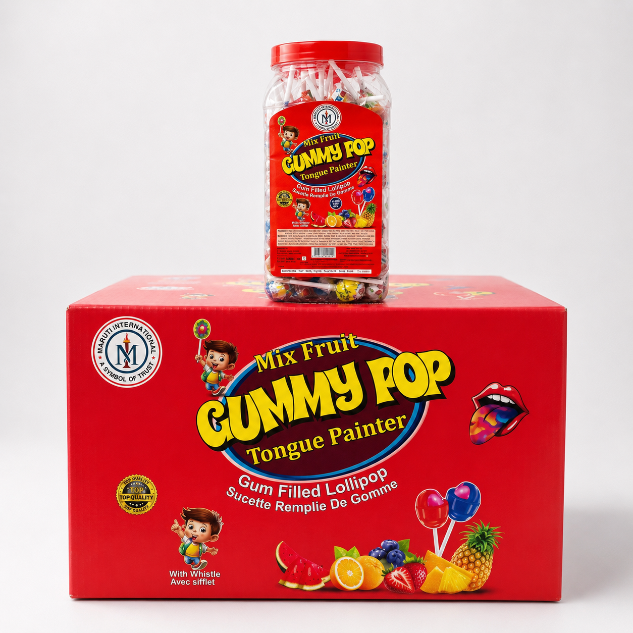 Gummy Pop Mix Fruit Jar